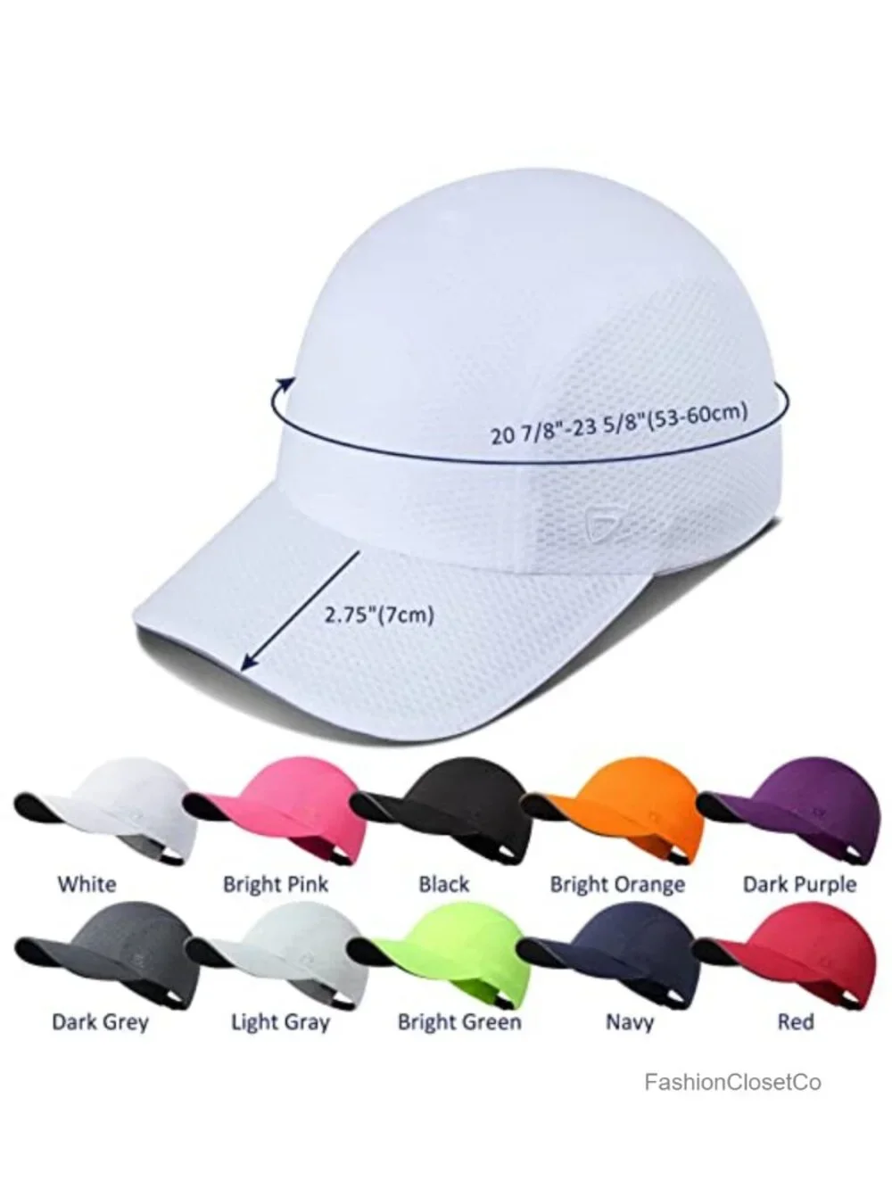 Women's Performance Mesh Running Hat - Lightweight Reflective Cap